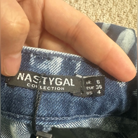 NastyGal Bleached High Waisted Straight Leg Jeans size 4 new with tag - Picture 10 of 13
